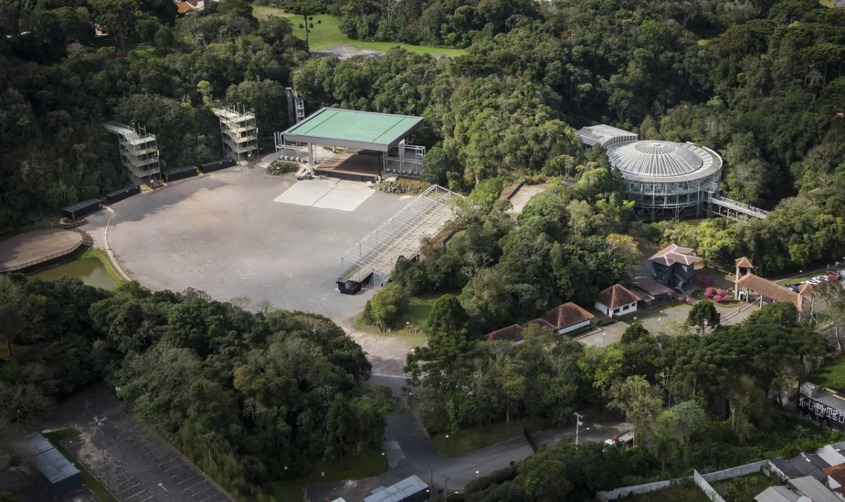 Área da Pedreira Paulo Leminski e da Ópera de Arame, que integrará o Memorial Jaime Lerner, em Curitiba.