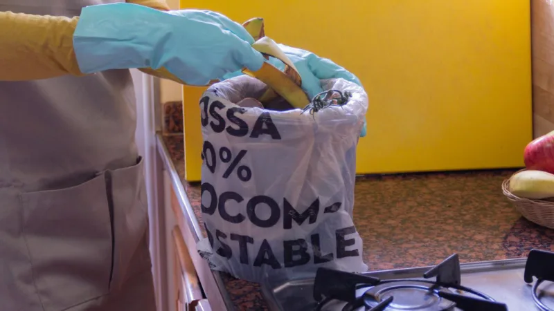 Material produzido a partir do bagaço da cana é compostável.