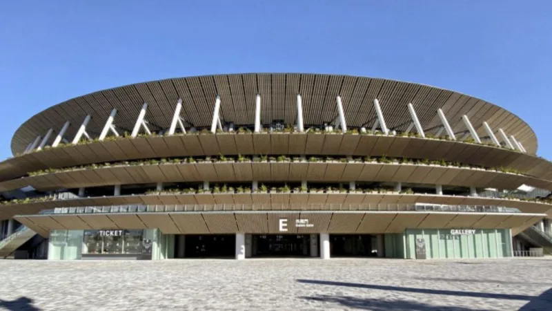 O Estádio Nacional do Japão foi construído com madeiras das 47 províncias locais.