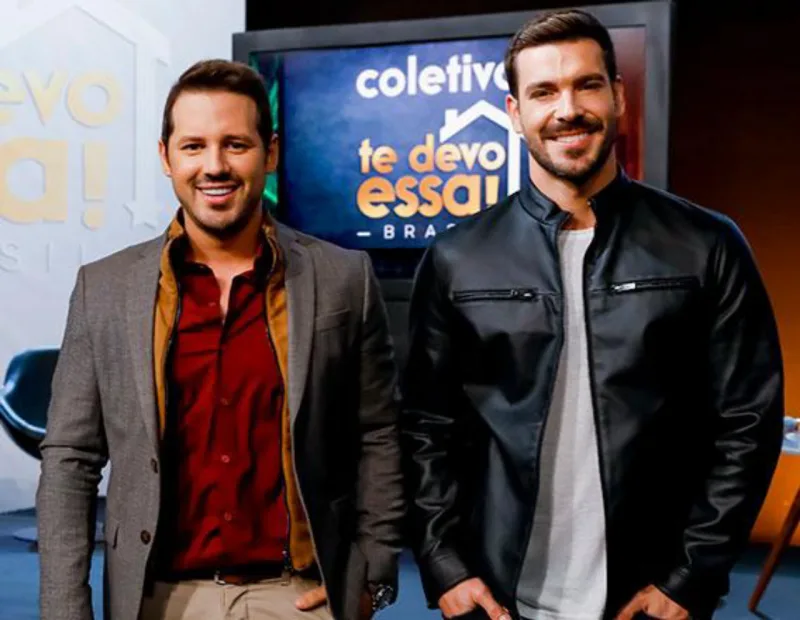 O apresentador Dony De Nucci e o arquiteto Renato Mendonça.