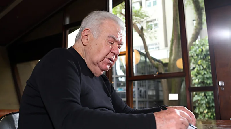 Jaime Lerner em encontro com a reportagem de HAUS, na ocasião da celebração de seus 80 anos, em 2017.