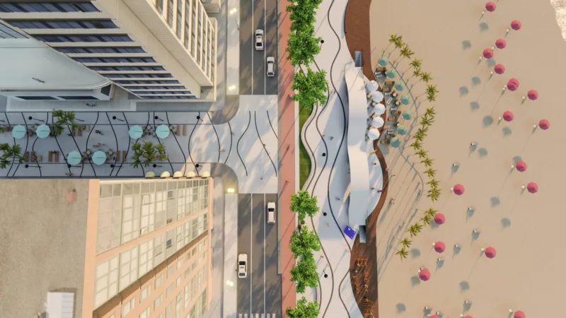 Fechamento de ruas para os pedestres está entre as soluções propostas no masterplan de Balneário Camboriú.