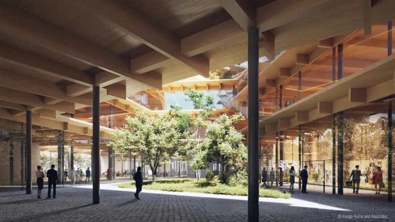 Escritório biofílico projetado por Kengo Kuma na cidade de Milão. Conhecido como “Welcome, feel at work” e com data prevista de conclusão para 2024, o edifício foi desenvolvido para a Europa Risorse. É um empreendimento concebido para disponibilizar espaços de trabalho centrados na saúde e no bem-estar de seus funcionários.